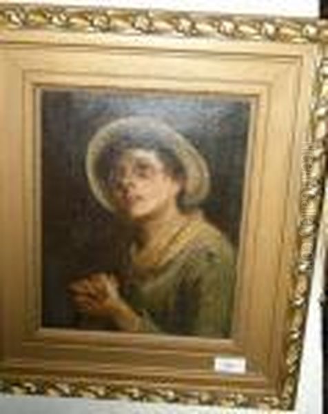 Portrait Of Lilian Oil Painting by William Harris Weatherhead