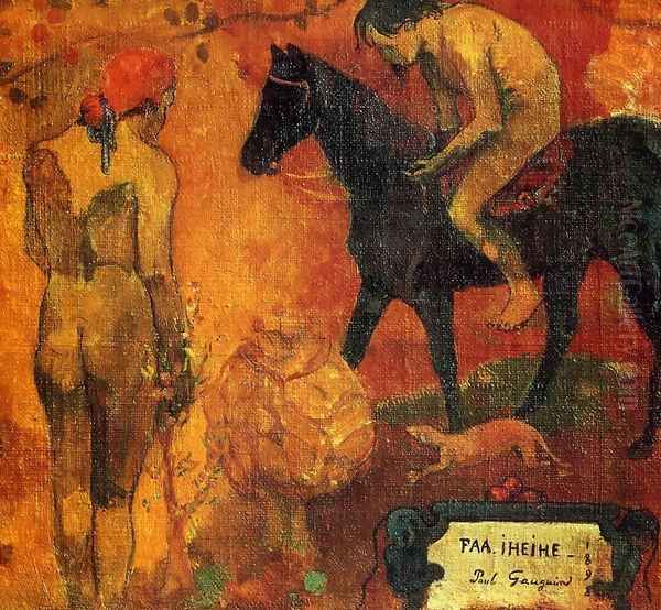 Tahitian Pastoral Oil Painting by Paul Gauguin