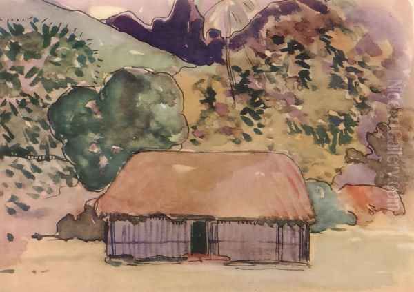 Watercolor 42 Oil Painting by Paul Gauguin