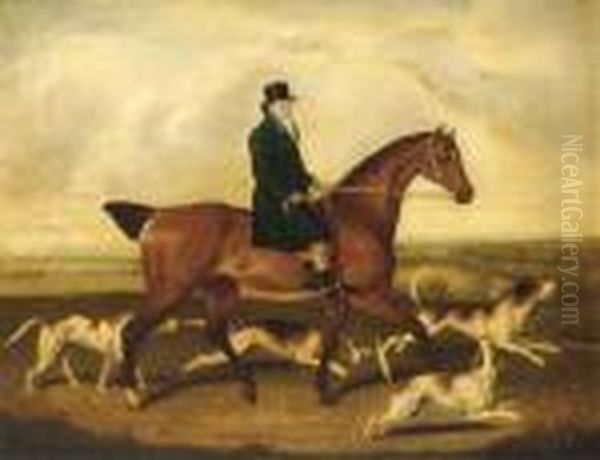 Mr. W. Perry On His Favourite Mare Betsy Oil Painting by Thomas Weaver