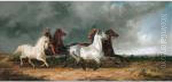 Pick Of The Fair, Coming Storm Oil Painting by Byron Webb