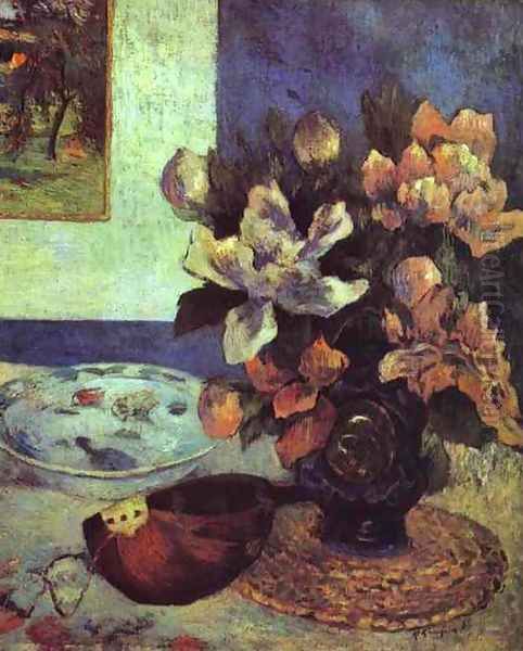 Still Life with a Mandolin Oil Painting by Paul Gauguin