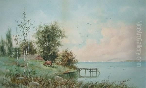 Landscape Oil Painting by Carl Weber