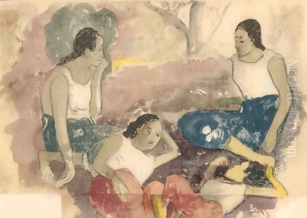 Watercolor 34 Oil Painting by Paul Gauguin