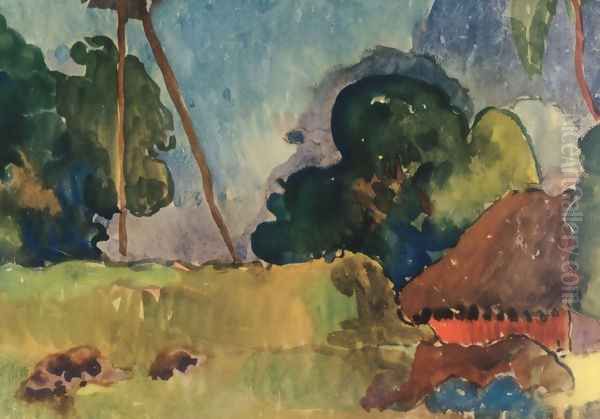 Watercolor 21 Oil Painting by Paul Gauguin