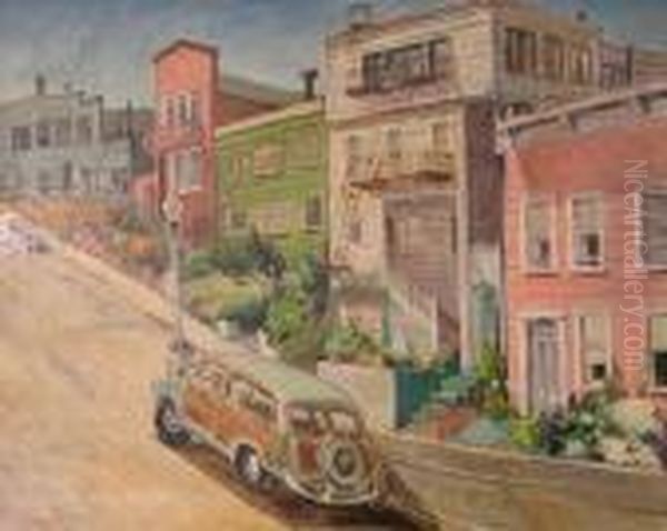 San Francisco Street Oil Painting by Philipp Weber