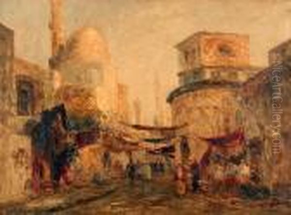 Orientalism: Mosque And Minarets Oil Painting by Rudolf Weber