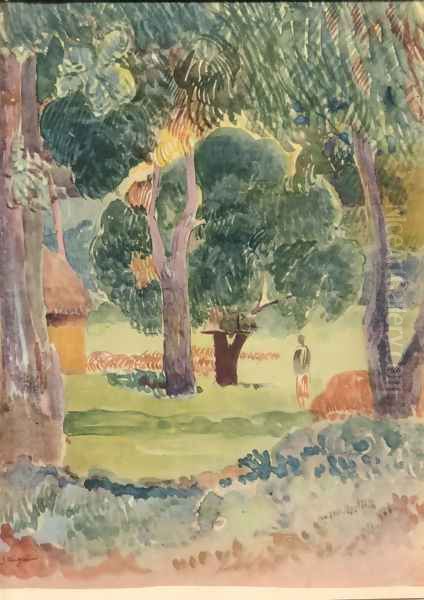 Watercolor 24 Oil Painting by Paul Gauguin