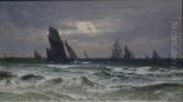 Retour De Peche Oil Painting by Theodor Alexander Weber