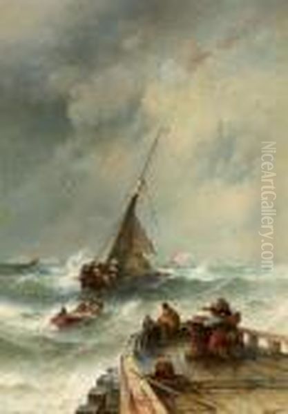 Marine. Oil Painting by Theodor Alexander Weber