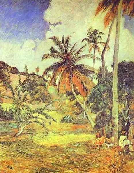 Palm Trees at Martinique Oil Painting by Paul Gauguin