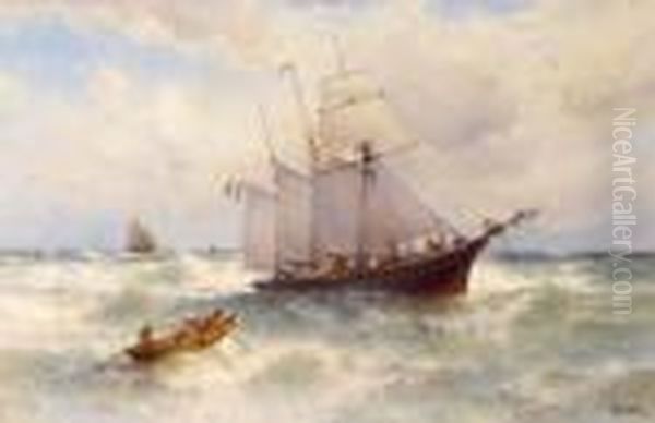 Marine. Oil Painting by Theodor Alexander Weber