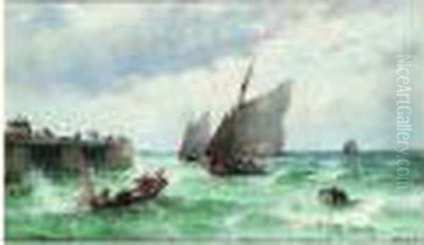 Retour De Peche Oil Painting by Theodor Alexander Weber