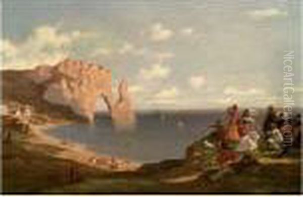 La Rentree Du Pecheur Oil Painting by Theodor Alexander Weber