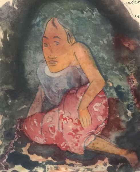 Watercolor 28 Oil Painting by Paul Gauguin