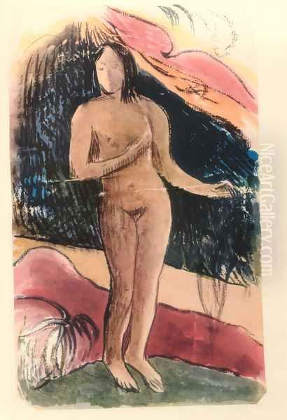 Watercolor 01 Oil Painting by Paul Gauguin