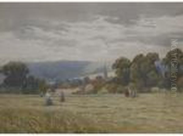 Crowhurst In Surrey Oil Painting by Augustus Watford Weedon