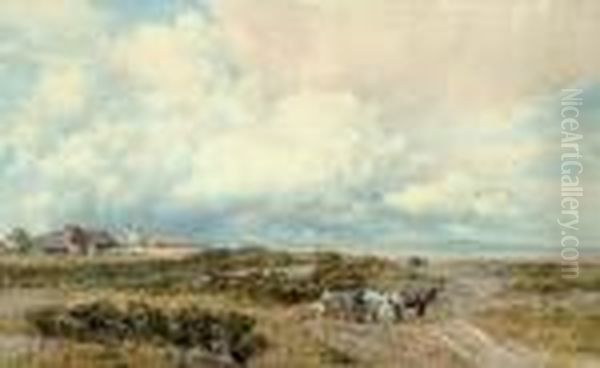 Storm Clouds Over Pevensey Oil Painting by Augustus Watford Weedon