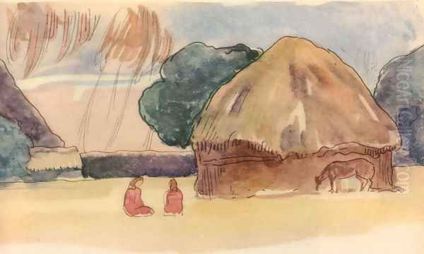 Watercolor 43 Oil Painting by Paul Gauguin