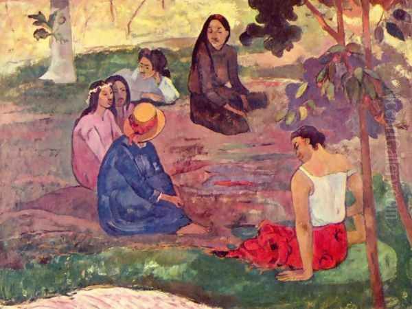 Parau Parau (Klatscherei) by Paul Gauguin