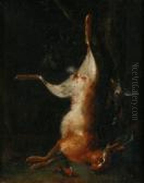 A Dead Hare And Birds Oil Painting by Jan Baptist Weenix