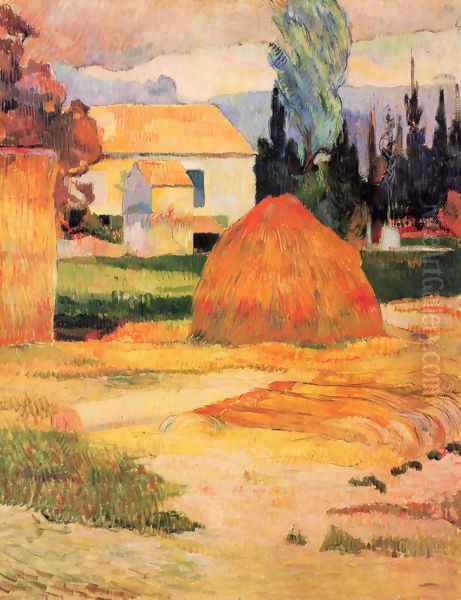 Haystack, near Arles Oil Painting by Paul Gauguin