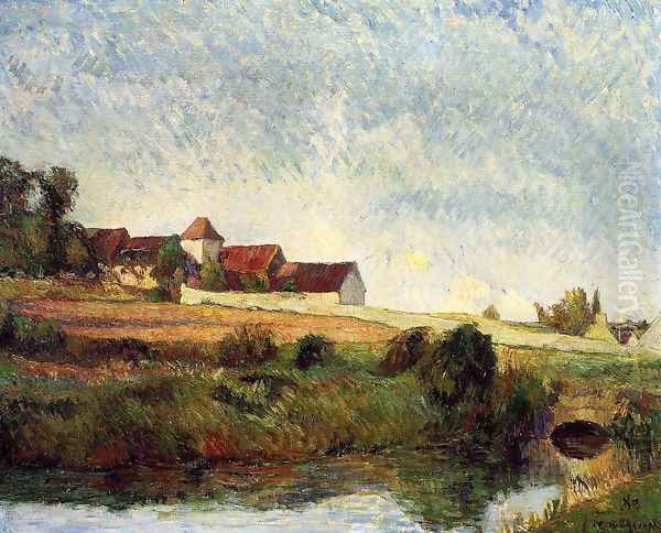 La Groue Farm, Osny Oil Painting by Paul Gauguin