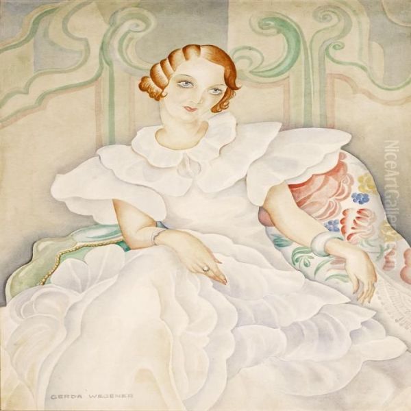 Portrait Of Brigittebergman Oil Painting by Gerda Wegener