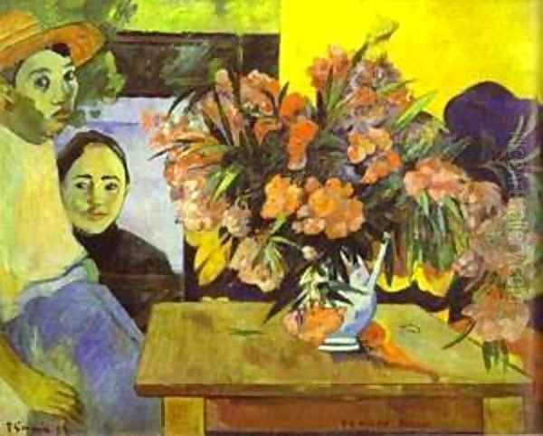 Te tiare farani (aka Bouquet of Flowers) 1893 Oil Painting by Paul Gauguin