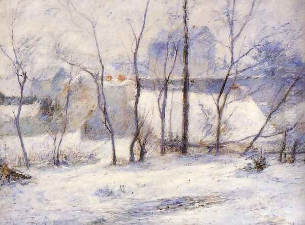 Winter Landscape, Effect of Snow Oil Painting by Paul Gauguin