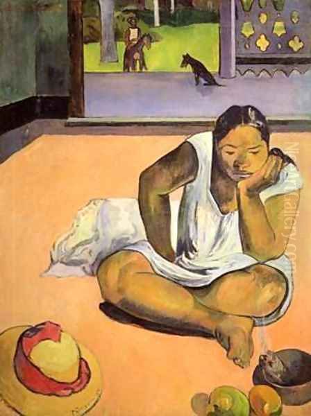 Te Faaturuma (aka The Brooding Woman) 1891 Oil Painting by Paul Gauguin