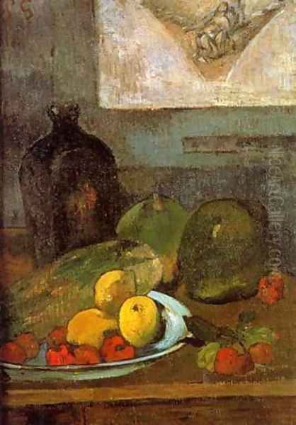 Still Life with Delacroix Drawing 1887 Oil Painting by Paul Gauguin