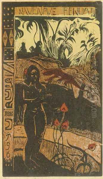 Nave Nave Fenua (Fragrant Isle) Oil Painting by Paul Gauguin