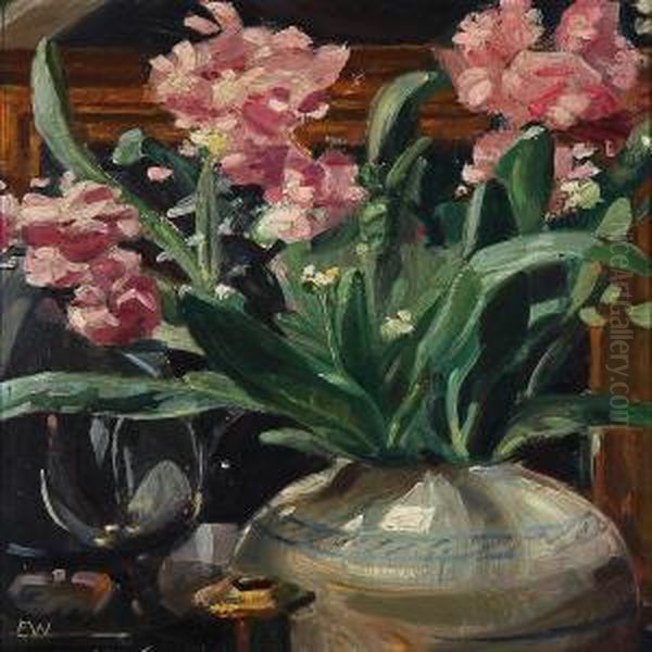 Still Life With Flowers Oil Painting by Edvard Weie