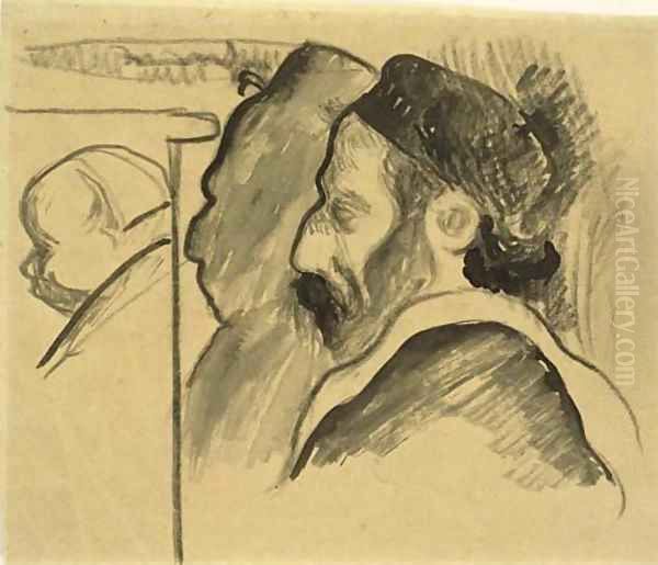 Portraits of Meyer de Haan and Mimi Oil Painting by Paul Gauguin