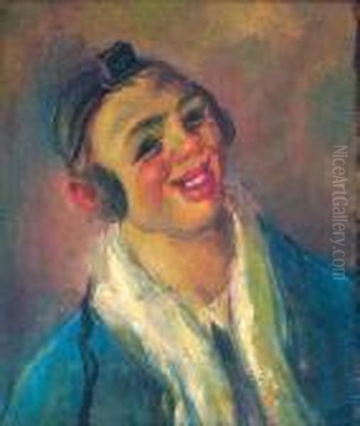 Portrait D'un Jeune Juif (ca.1920) Oil Painting by Abraham Weinbaum