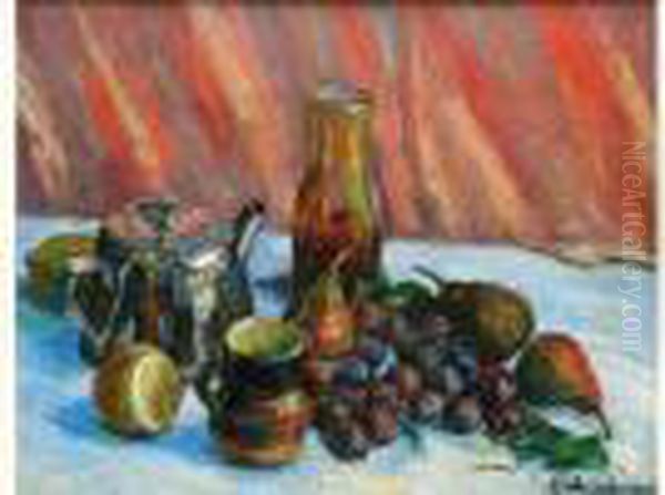 Nature Morte Aux Raisins (ca.1920) Oil Painting by Abraham Weinbaum