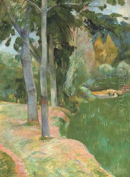 Les grands arbres Oil Painting by Paul Gauguin