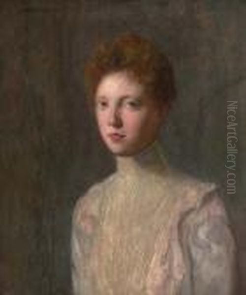 Portrait Of A Woman Oil Painting by Julian Alden Weir