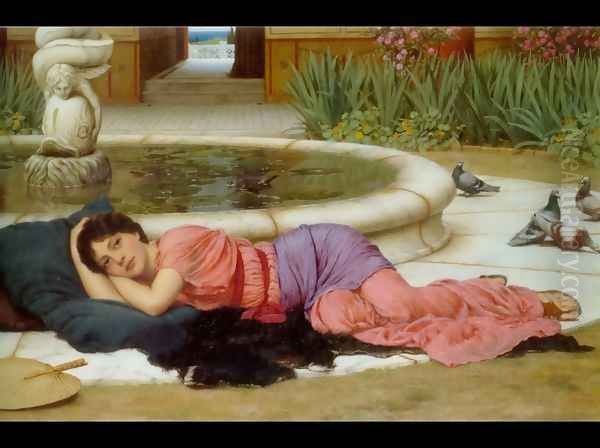 A Cool Retreat Oil Painting by John William Godward