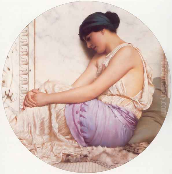 A Grecian Girl Oil Painting by John William Godward