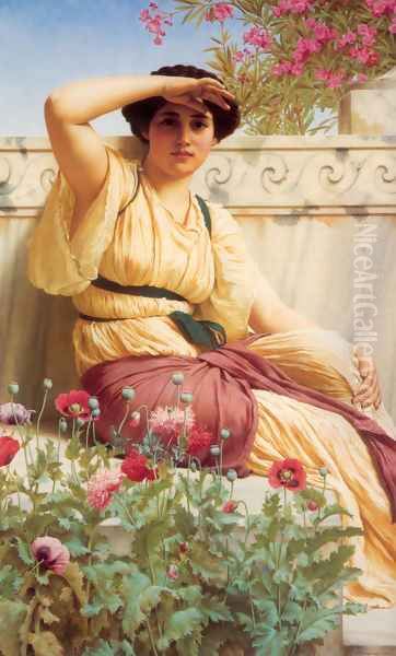 A Tryst Oil Painting by John William Godward