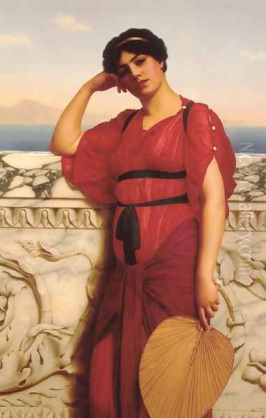 A Classical Lady Oil Painting by John William Godward