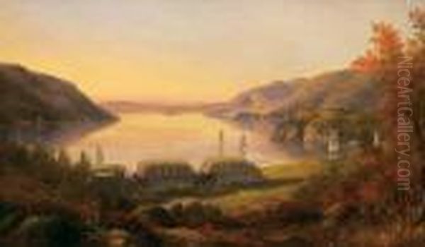 A Fort On The Hudson Oil Painting by Robert Walter Weir