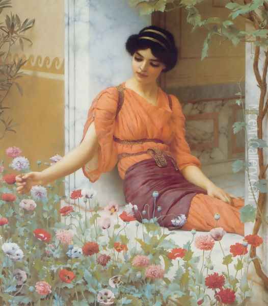 Summer Flowers Oil Painting by John William Godward