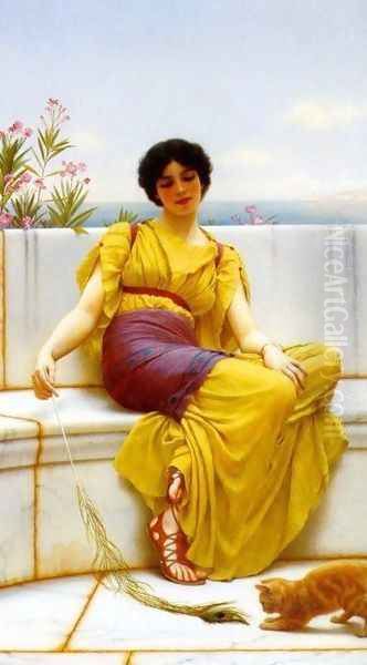 Idleness II Oil Painting by John William Godward