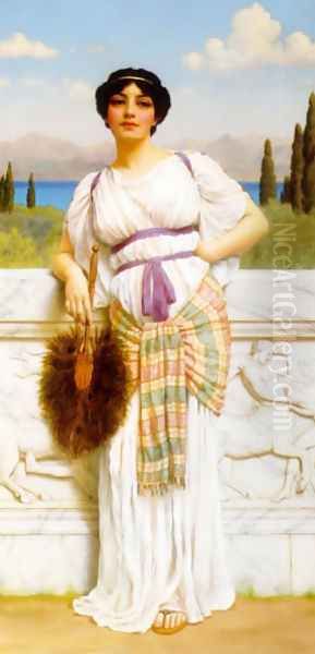 A Greek Beauty 2 Oil Painting by John William Godward