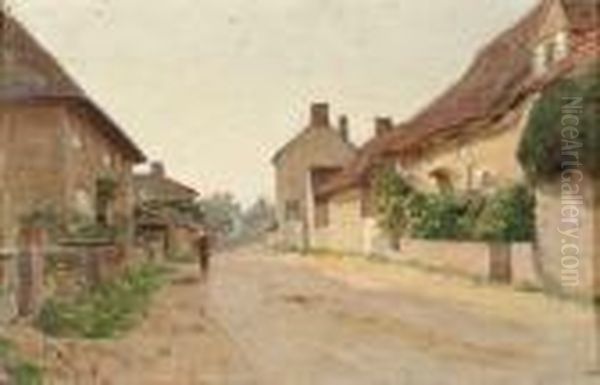 Rue De Village Oil Painting by Jose Weiss