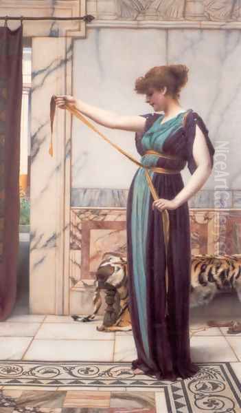 A Pompeian Lady Oil Painting by John William Godward