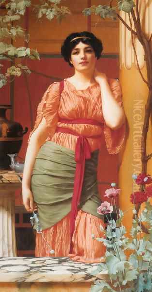 Nerissa Oil Painting by John William Godward